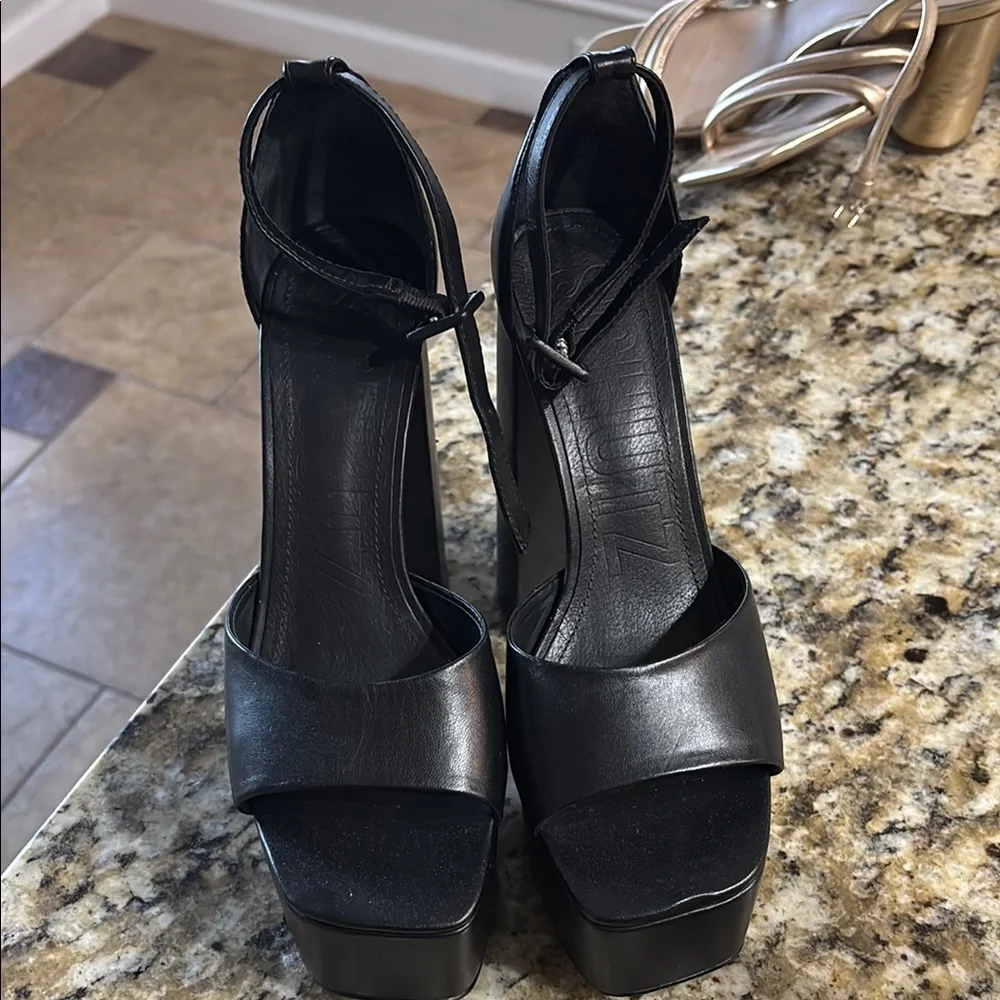 SCHUTZ Black Platform Sandals - Picture 3 of 4